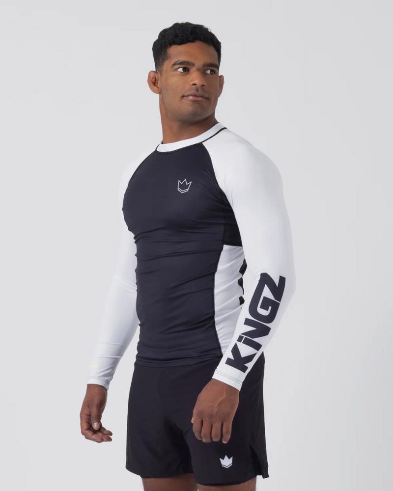 KINGZ Ranked Performance V2 L/S Rashguard-white